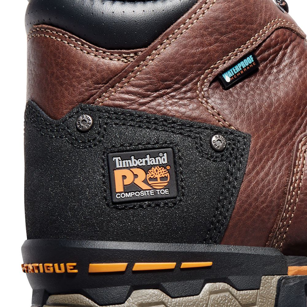 Botas de Trabajo Timberland Hombre Pro® Boondock 6\" Comp Toe Marrones/Negras - Chile UGX-345169